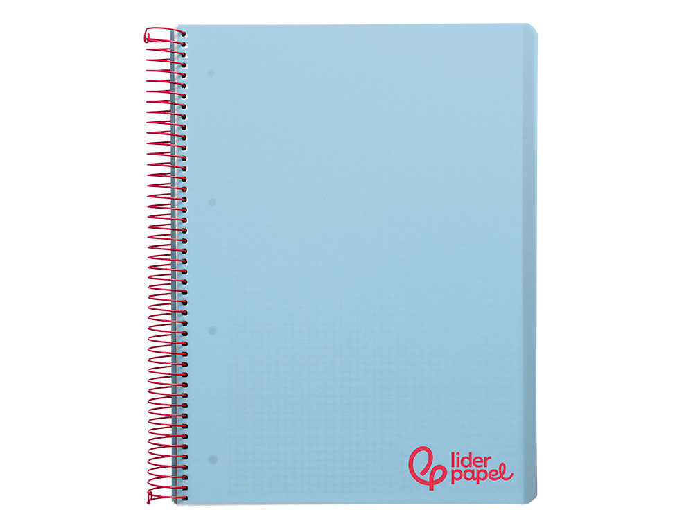Caderno espiral liderpapel din a4 wonder capa plastico 120 f 90 gr quadricula 5 mm 5 bandas de cores 4 furos azul ( Imagem 2 de 16 ) - Preview