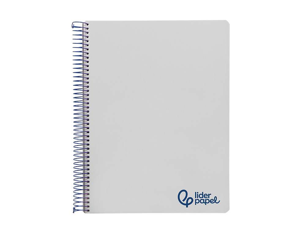 Caderno espiral liderpapel din a7 wonder capa plastico 100 f 90 gr quadricula 5mm 4 bandas de cores cor cinza ( Imagem 2 de 8 ) - Preview