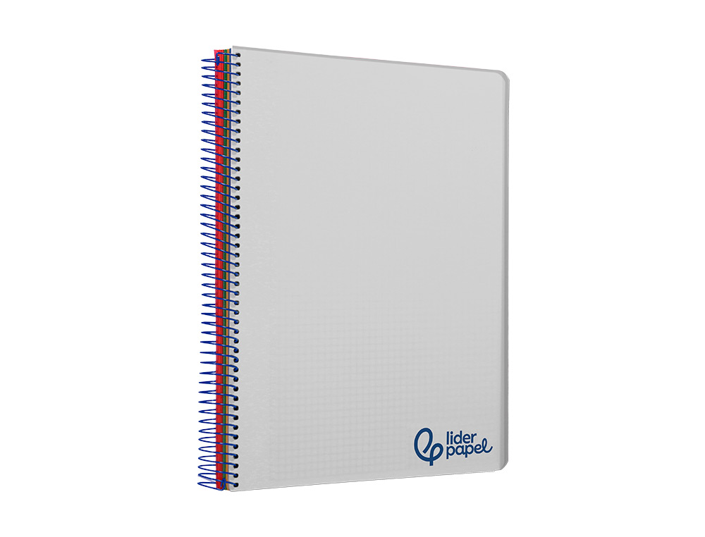 Caderno espiral liderpapel din a7 wonder capa plastico 100 f 90 gr quadricula 5mm 4 bandas de cores cor cinza ( Imagem 4 de 8 ) - Preview