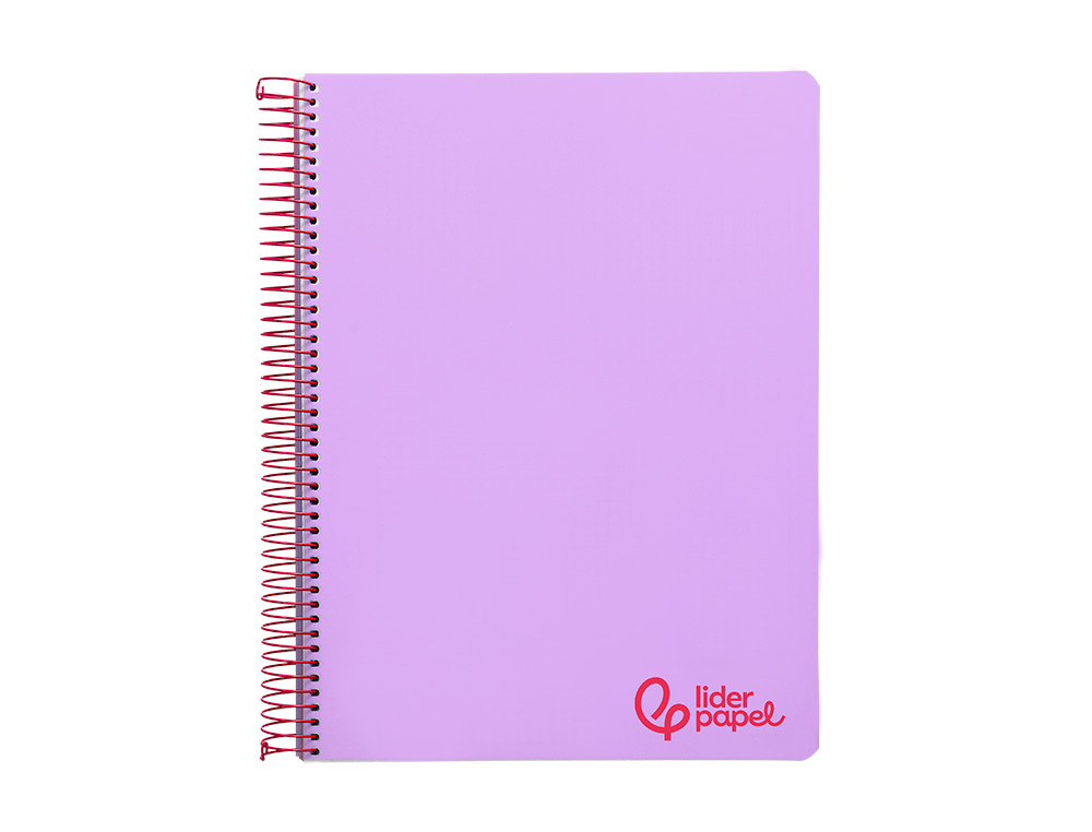 Caderno espiral liderpapel din a7 wonder capa plastico 100 f 90 gr quadricula 5mm 4 bandas de cores cor violeta ( Imagem 2 de 8 ) - Preview
