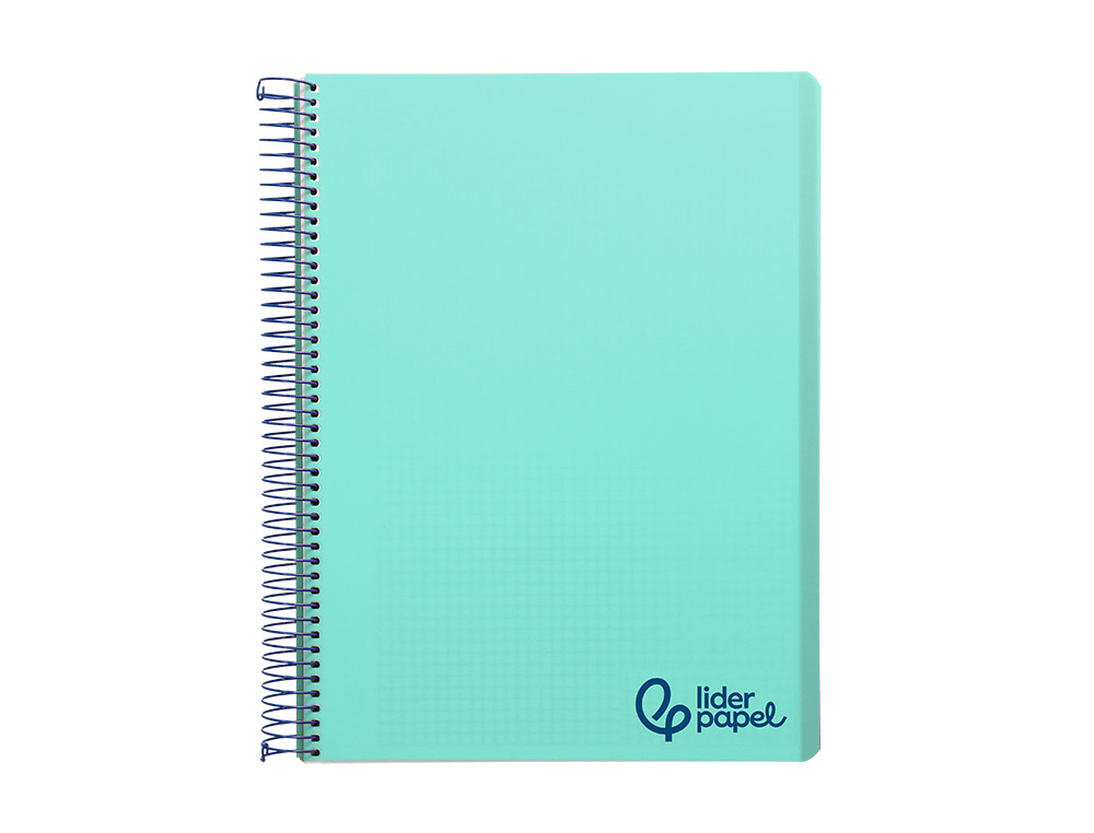 Caderno espiral liderpapel din a7 wonder capa plastico 100 f 90 gr quadricula 5mm 4 bandas de cores cor verde ( Imagem 2 de 8 ) - Preview