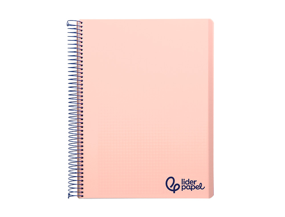 Caderno espiral liderpapel din a7 wonder capa plastico 100 f 90 gr quadricula 5mm 4 bandas de cores cor rosa ( Imagem 2 de 8 ) - Preview