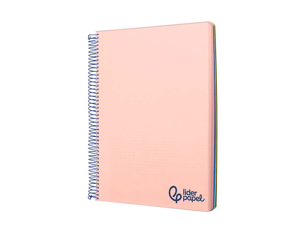Caderno espiral liderpapel din a7 wonder capa plastico 100 f 90 gr quadricula 5mm 4 bandas de cores cor rosa ( Imagem 3 de 8 ) - Preview