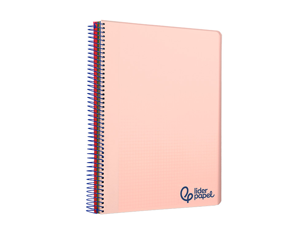 Caderno espiral liderpapel din a7 wonder capa plastico 100 f 90 gr quadricula 5mm 4 bandas de cores cor rosa ( Imagem 4 de 8 ) - Preview