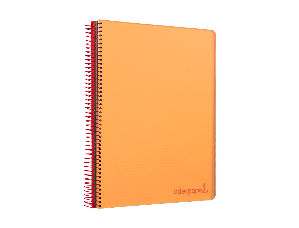 Caderno espiral liderpapel din a7 wonder capa plastico 100 f 90 gr quadricula 5mm 4 bandas de cores cor laranja ( Imagem 4 de 8 ) - Preview