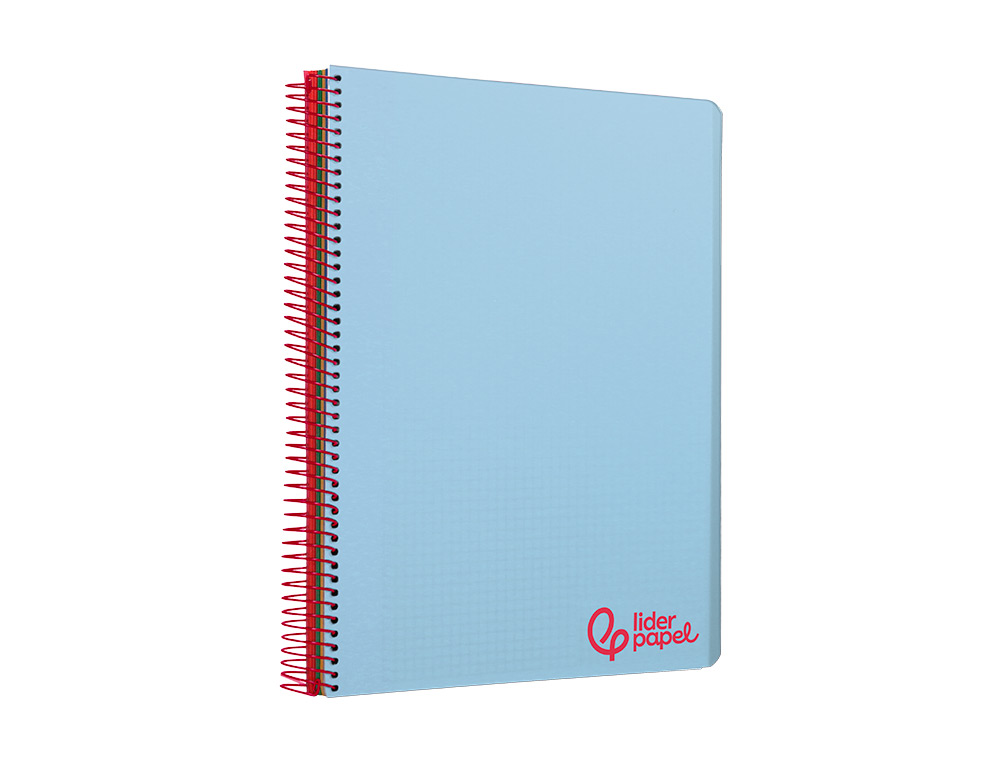Caderno espiral liderpapel din a7 wonder capa plastico 100 f 90 gr quadricula 5mm 4 bandas de cores cor celeste ( Imagem 4 de 8 ) - Preview