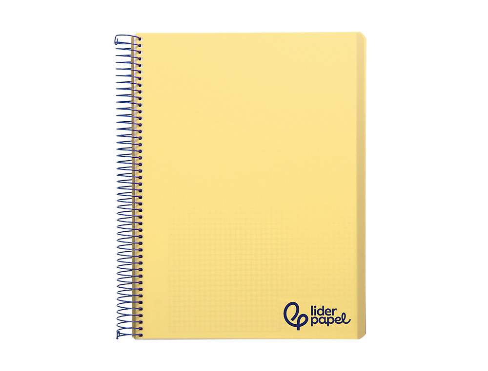 Caderno espiral liderpapel din a7 wonder capa plastico 100 f 90 gr quadricula 5mm 4 bandas de cores cor amarelo ( Imagem 2 de 8 ) - Preview