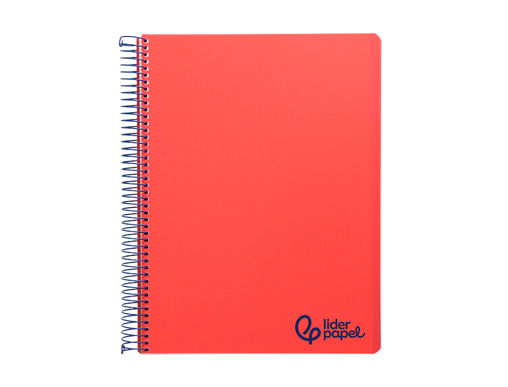 Caderno espiral liderpapel din a6 wonder capa plastico 120 f 90 gr quadricula 5mm 4 bandas de cores cor vermelho ( Imagem 2 de 8 ) - Preview