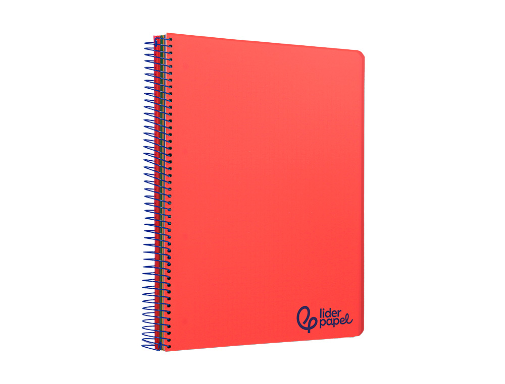 Caderno espiral liderpapel din a6 wonder capa plastico 120 f 90 gr quadricula 5mm 4 bandas de cores cor vermelho ( Imagem 4 de 8 ) - Preview
