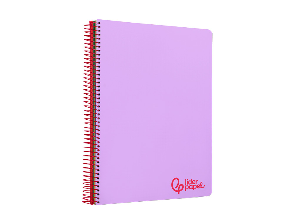 Caderno espiral liderpapel din a6 wonder capa plastico 120 f 90 gr quadricula 5mm 4 bandas de cores cor violeta ( Imagem 4 de 8 ) - Preview