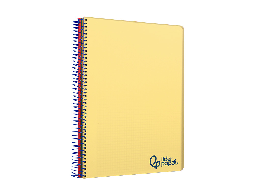 Caderno espiral liderpapel din a6 wonder capa plastico 120 f 90 gr quadricula 5mm 4 bandas de cores cor amarelo ( Imagem 4 de 8 ) - Preview