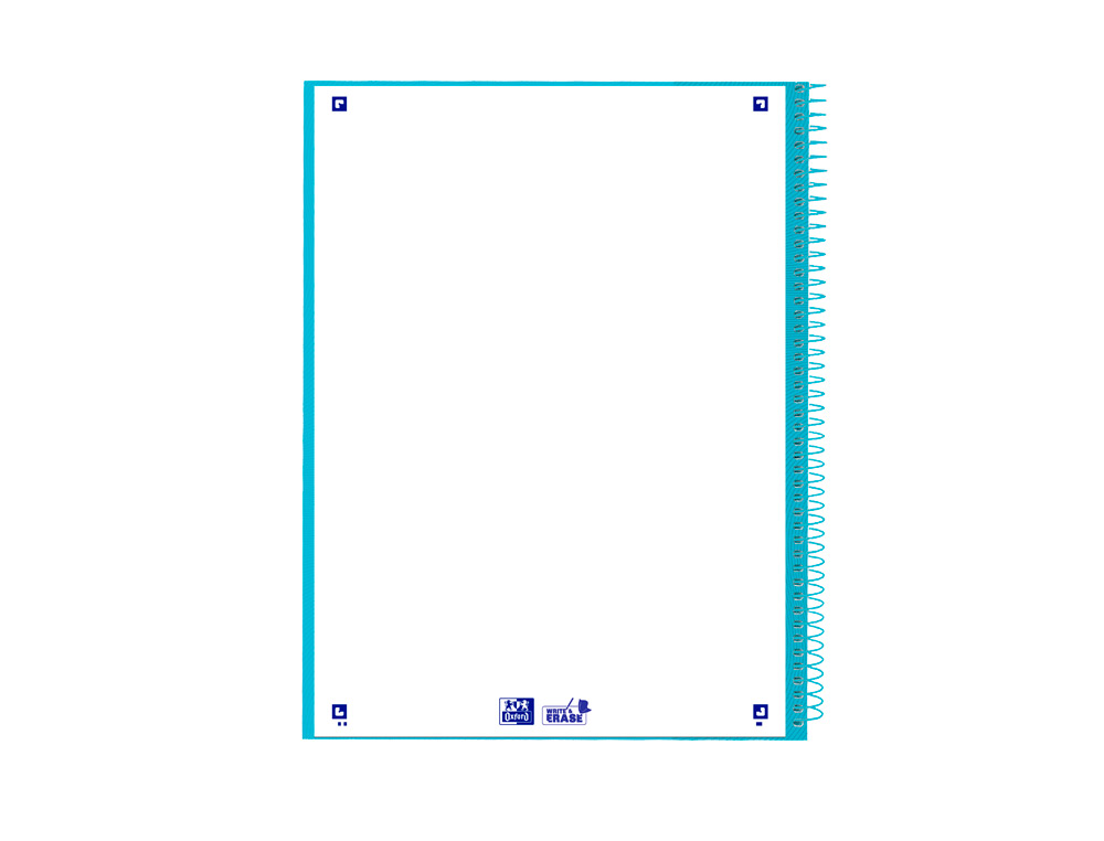 Caderno A4 Capa Dura Espiral Oxford European 1 Touch Quadriculado Azul Pastel 80Fl 90G 400107010 ( Imagem 4 de 8 ) - Preview