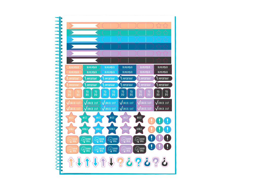 Caderno A4 Capa Dura Espiral Oxford European 1 Touch Quadriculado Azul Pastel 80Fl 90G 400107010 ( Imagem 5 de 8 ) - Preview