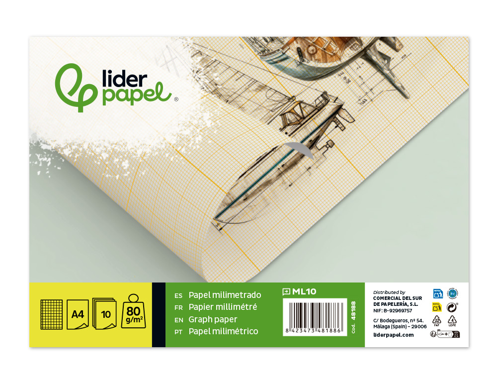 LIDERPAPEL - EMB. 10 FLS PAPEL MILIMETRICO - 48188 ML10 ( Imagem 2 de 7 ) - Preview