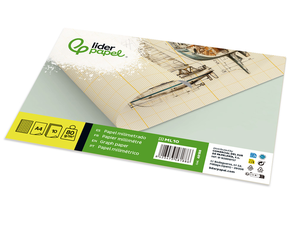 LIDERPAPEL - EMB. 10 FLS PAPEL MILIMETRICO - 48188 ML10 ( Imagem 4 de 7 ) - Preview