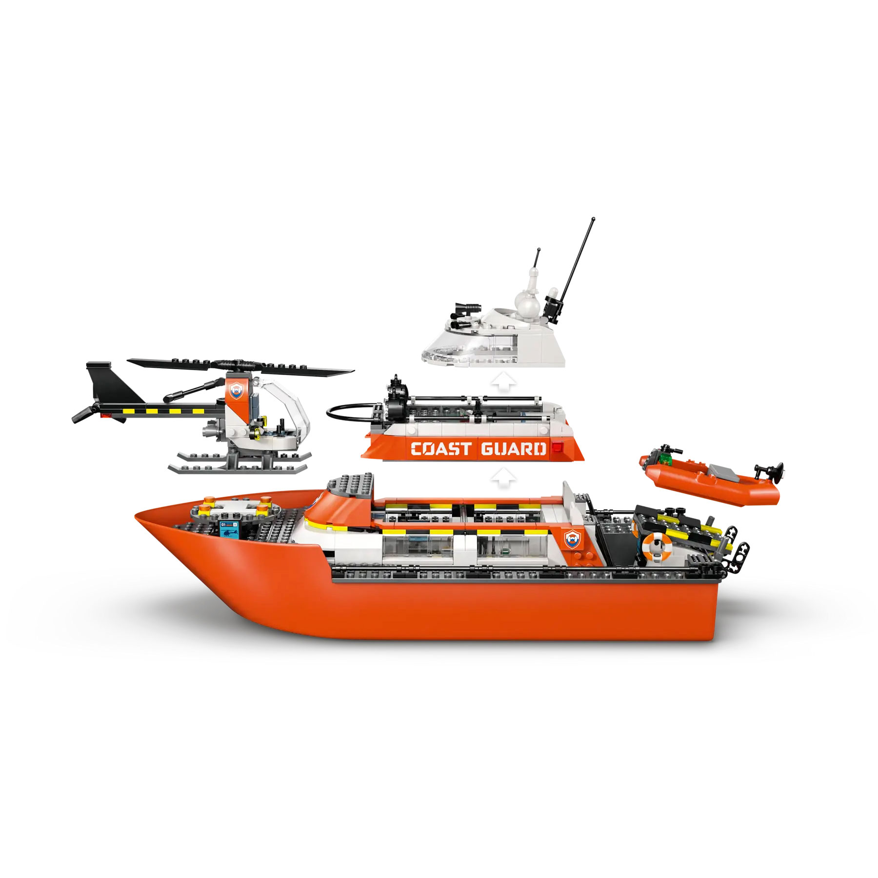 Lego City Barco E Helicoptero De Resgate Da Guarda Costeira 60504 ( Imagem 4 de 4 ) - Preview