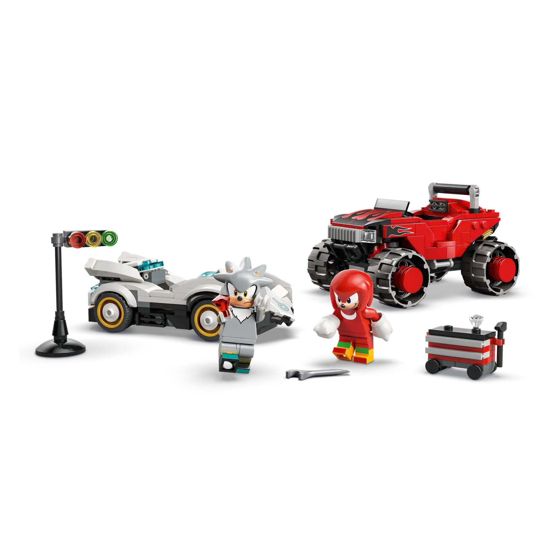 Lego Sonic Carro Do Silver Contra Monster Truck Do Knuckles 77118 ( Imagem 3 de 4 ) - Preview