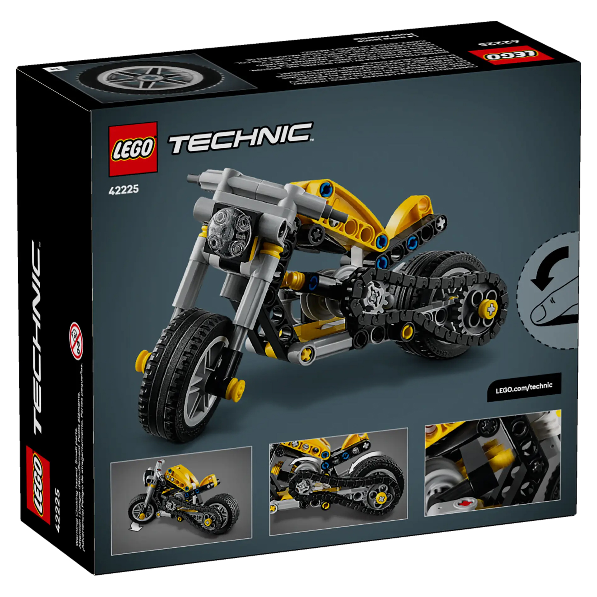 Lego Technic Motocicleta Amarela 42225 ( Imagem 3 de 3 ) - Preview