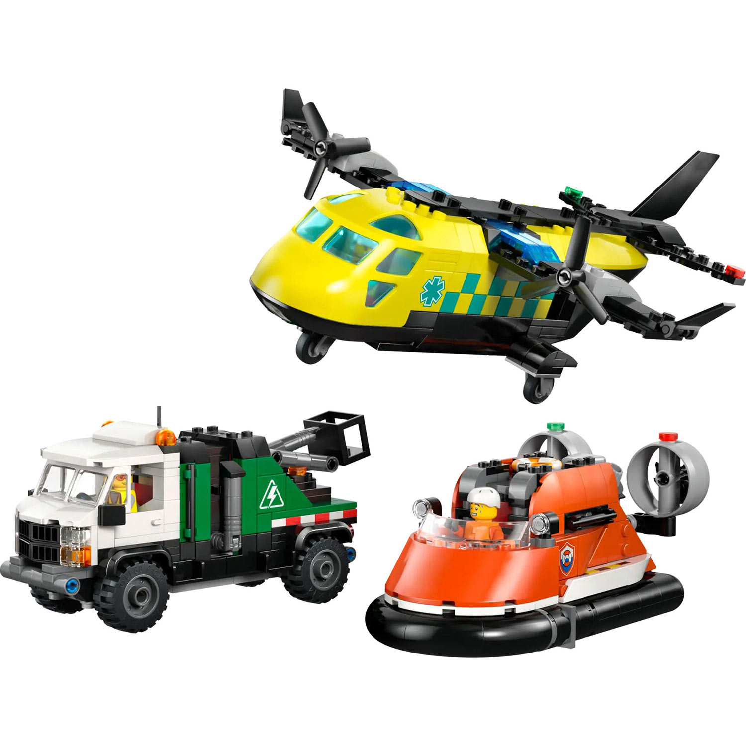 Lego City Combinacao De Avião Camião De Assistencia E Hovercraft 60505 ( Imagem 2 de 4 ) - Preview