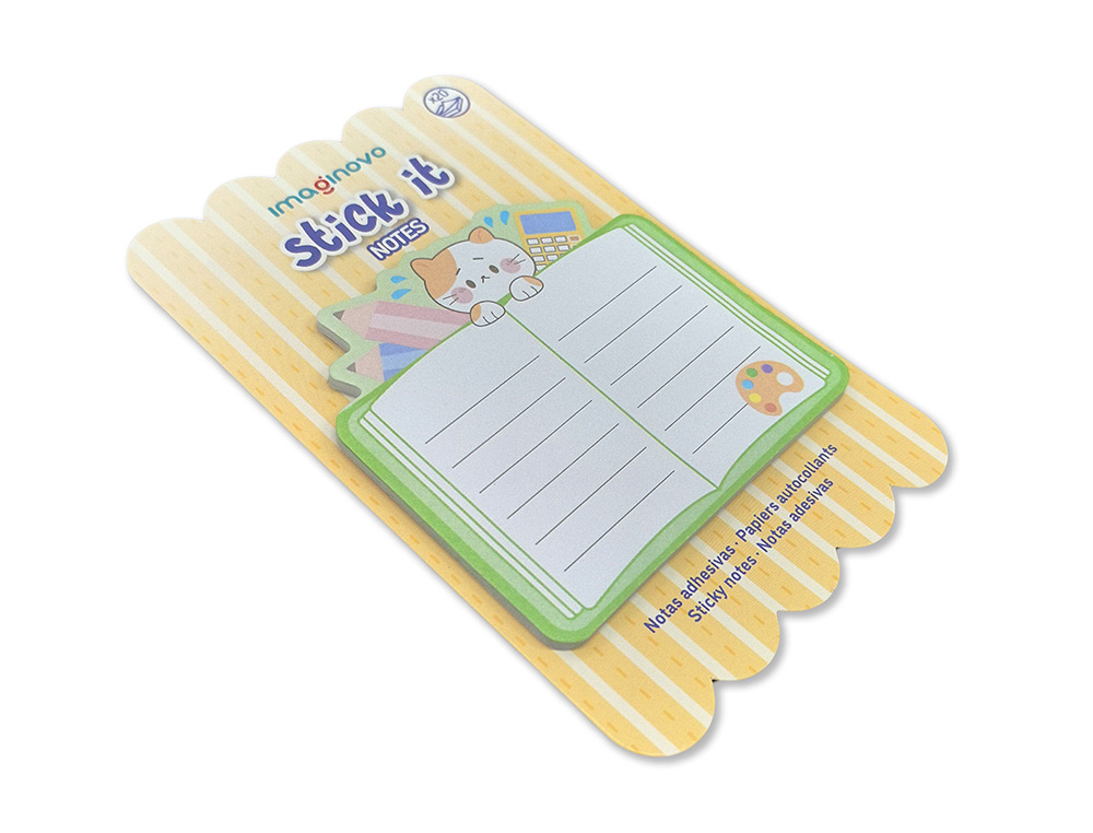 Bloc notas adhesivas imaginovo meow 20 hojas cuaderno 70x70 mm ( Imagem 5 de 7 ) - Preview