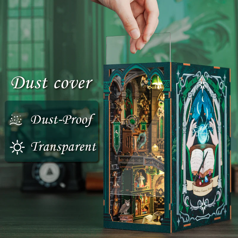 Book Nook Kit Miniature - DIY - Darkness Common Room - 150pc + LED Light ( Imagem 2 de 4 ) - Preview