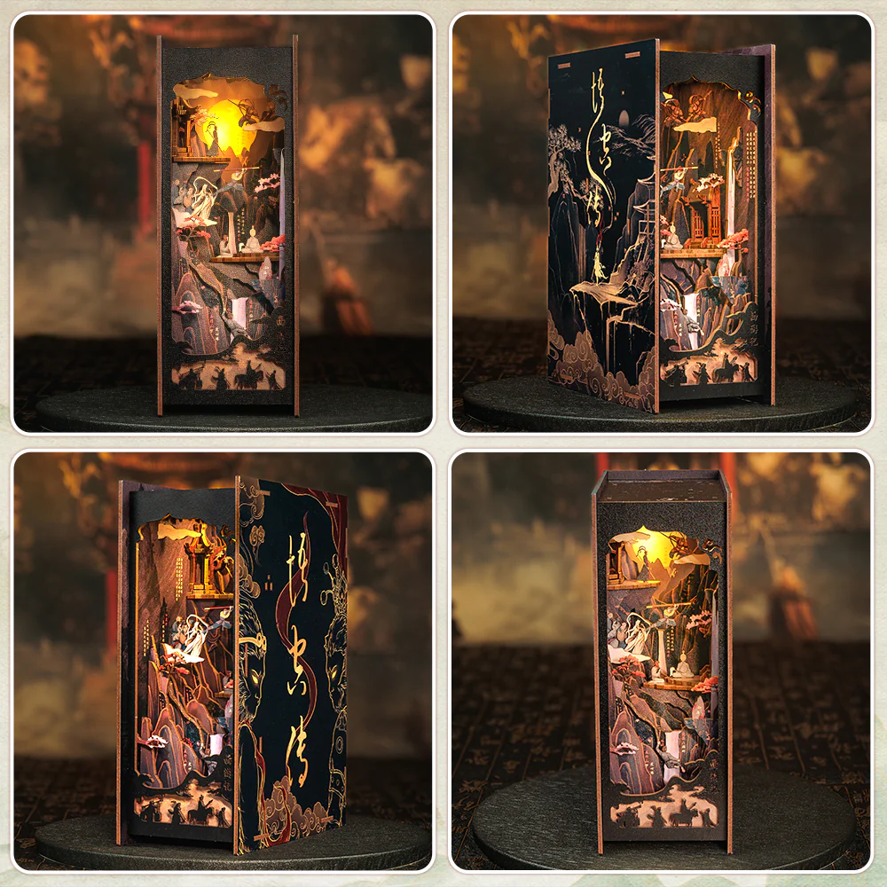 Book Nook Miniature Kit - DIY - The Legend of Wukong - 89pc + LED Light ( Imagem 4 de 4 ) - Preview