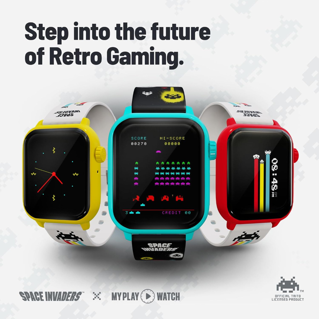 Consola My Play Watch Space Invaders Retro Gaming Smartwatch Yellow ( Imagem 2 de 3 ) - Preview