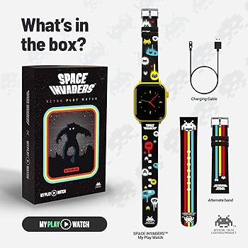 Consola My Play Watch Space Invaders Retro Gaming Smartwatch Yellow ( Imagem 3 de 3 ) - Preview