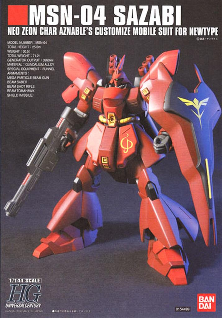 Gundam HGUC 1/144 MSN-04 Sazabi Model Kit ( Imagem 2 de 2 ) - Preview