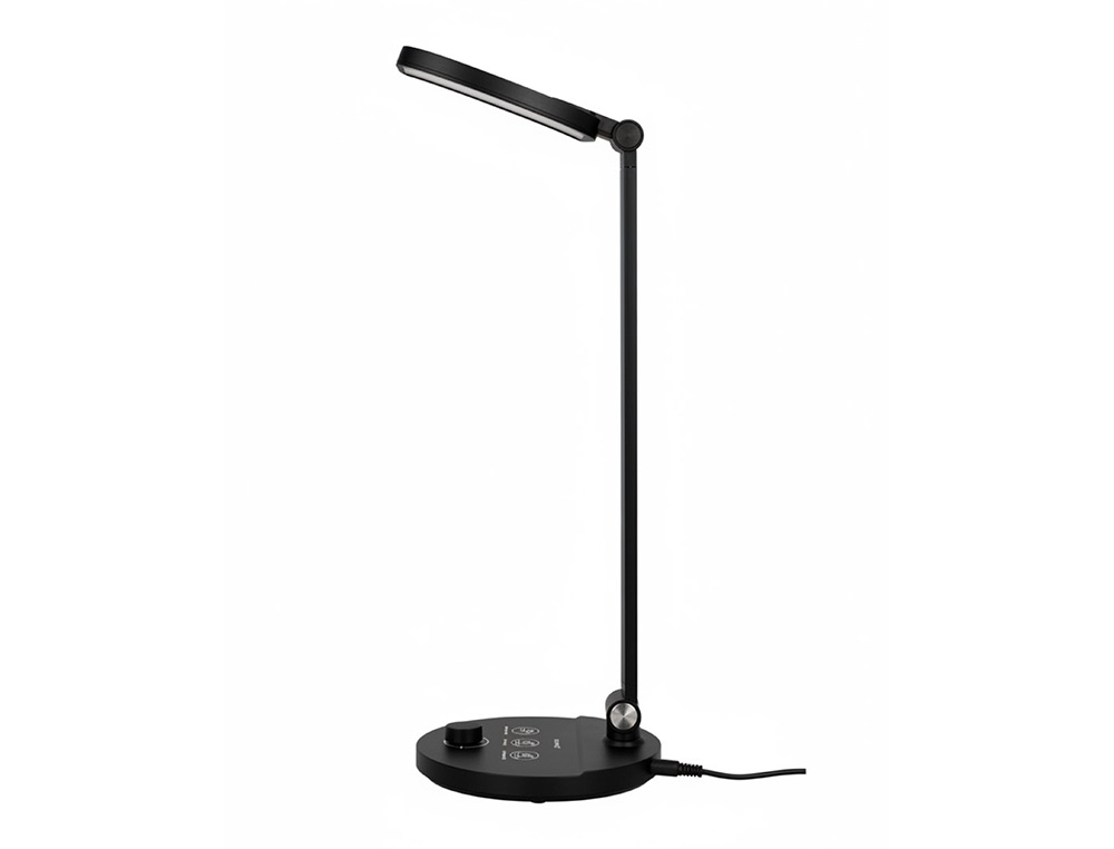 Candeeiro de escritorio q-connect secretaria profissional abs 80 leds 7 w com interruptor cor preto ( Imagem 2 de 14 ) - Preview