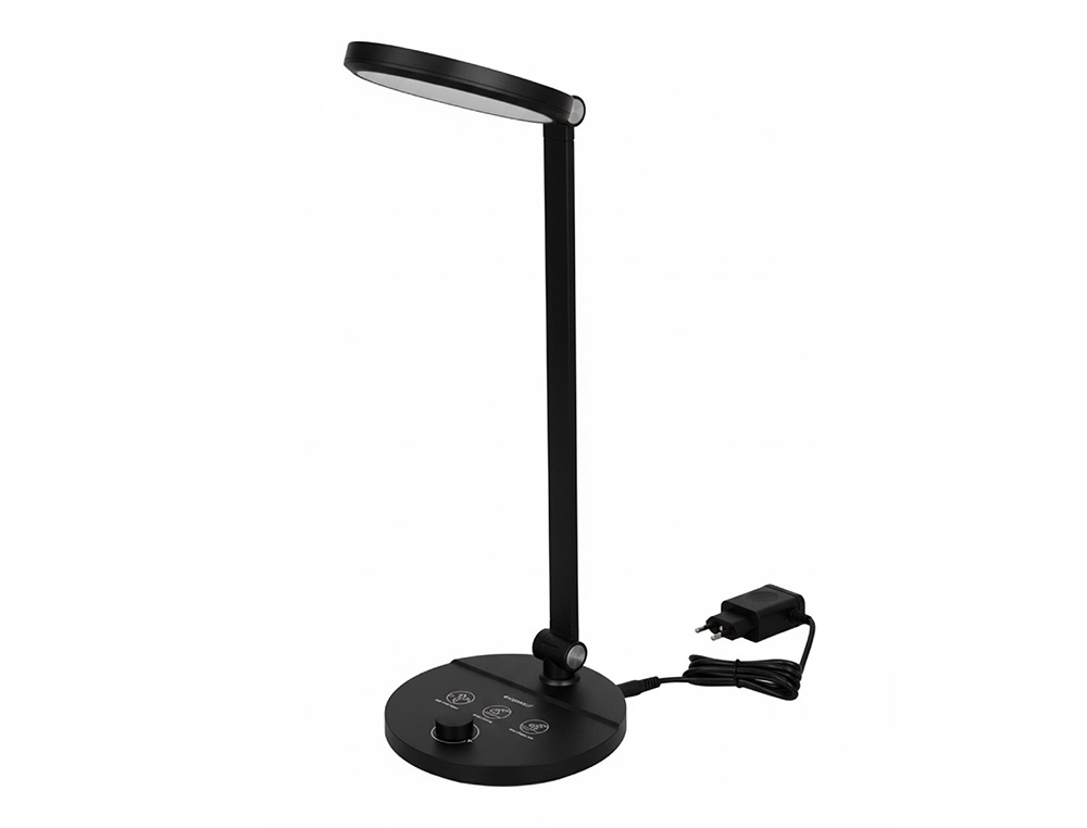 Candeeiro de escritorio q-connect secretaria profissional abs 80 leds 7 w com interruptor cor preto ( Imagem 5 de 14 ) - Preview