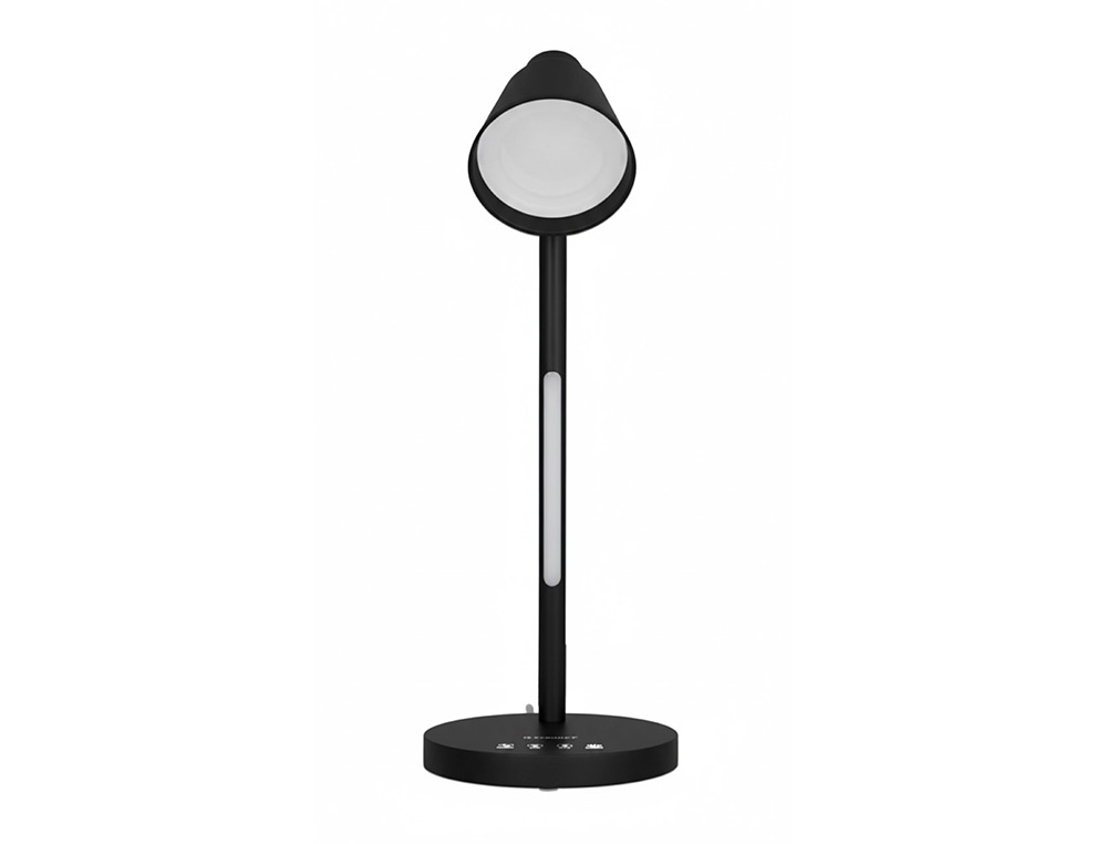 Candeeiro de escritorio q-connect secretaria abs tatil 6w 32 led 360lm cor preto ( Imagem 2 de 15 ) - Preview