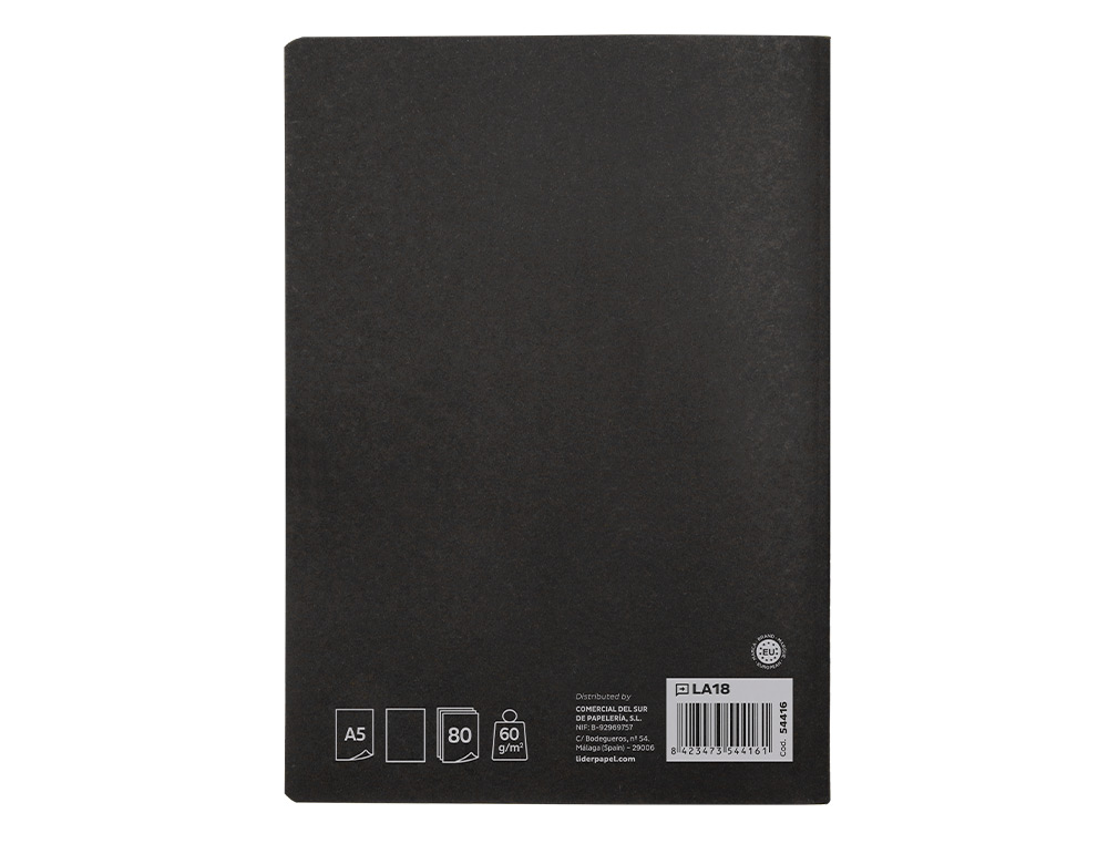 Caderno Agrafado, Liso, Capa Preta - Liderpapel - Dim.A5 80 f 60gr ( Imagem 4 de 18 ) - Preview