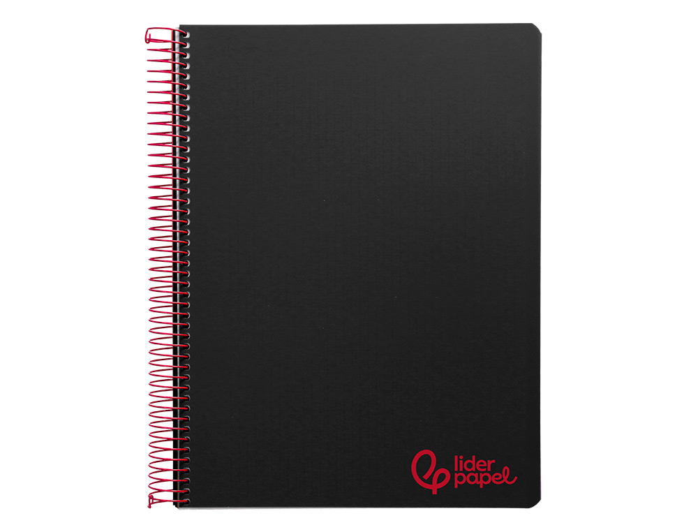 Caderno espiral liderpapel din a4 wonder capa plastico 120 f 90 gr quadricula 5 mm 5 bandas de cores 4 furos preto ( Imagem 2 de 16 ) - Preview