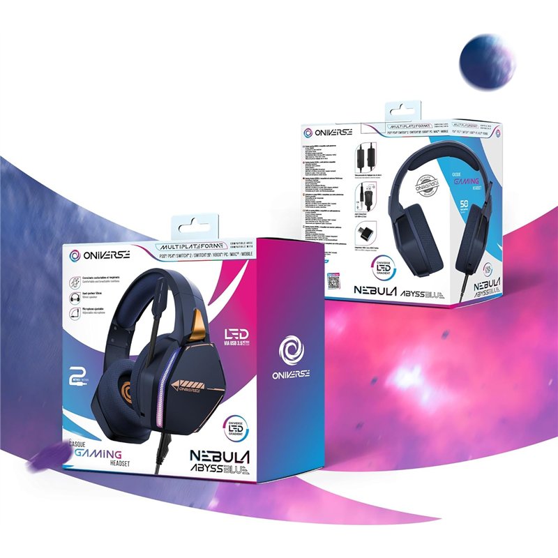 Oniverse - Gaming Headset Nebula - Abyss Blue (Multiplataforma) ( Imagem 2 de 4 ) - Preview