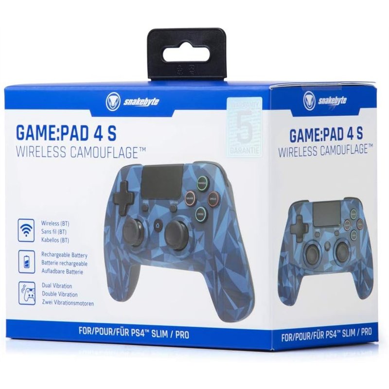 Comando PS4 Snakebyte 4S Wireless - Camo Blue ( Imagem 3 de 3 ) - Preview