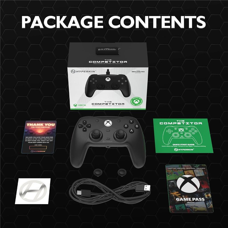 Comando Xbox Hyperkin - The Competitor (Wired Black) ( Imagem 4 de 4 ) - Preview