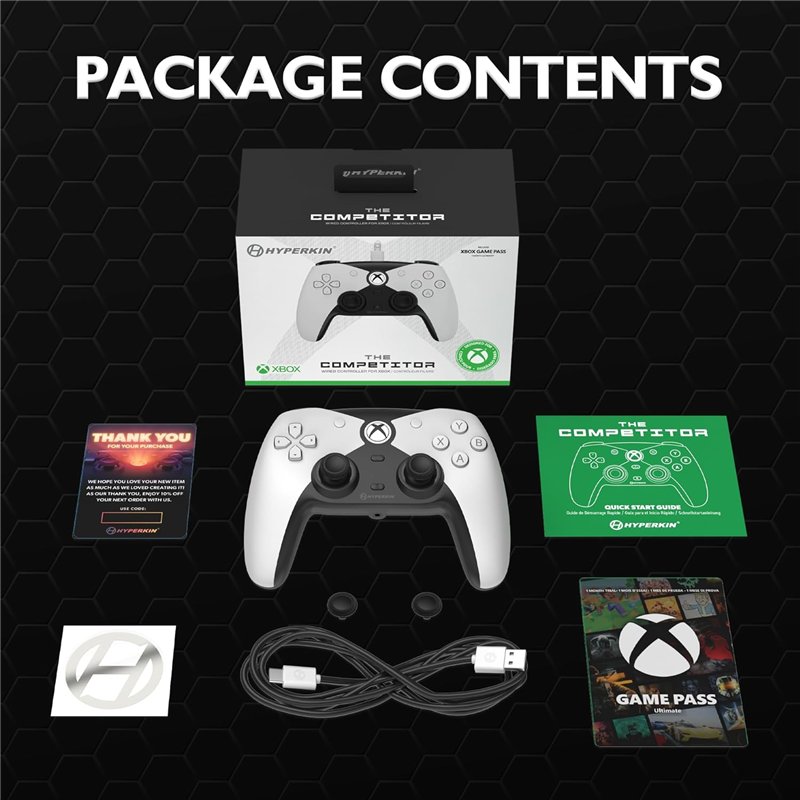 Comando Xbox Hyperkin - The Competitor (Wired White) ( Imagem 4 de 4 ) - Preview