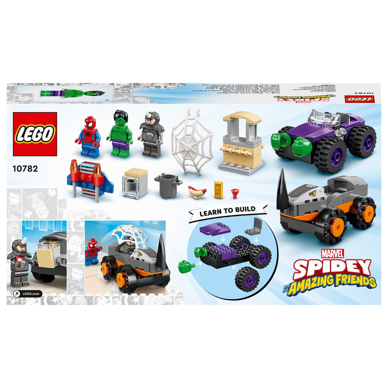 Lego Marvel Spidey Confronto De Camioes Hulk Vs Rhino 10782 ( Imagem 2 de 4 ) - Preview