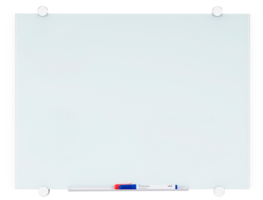 Quadro branco q-connect vidro magnetico moldura em aluminio 90x60 cm ( Imagem 2 de 6 ) - Preview