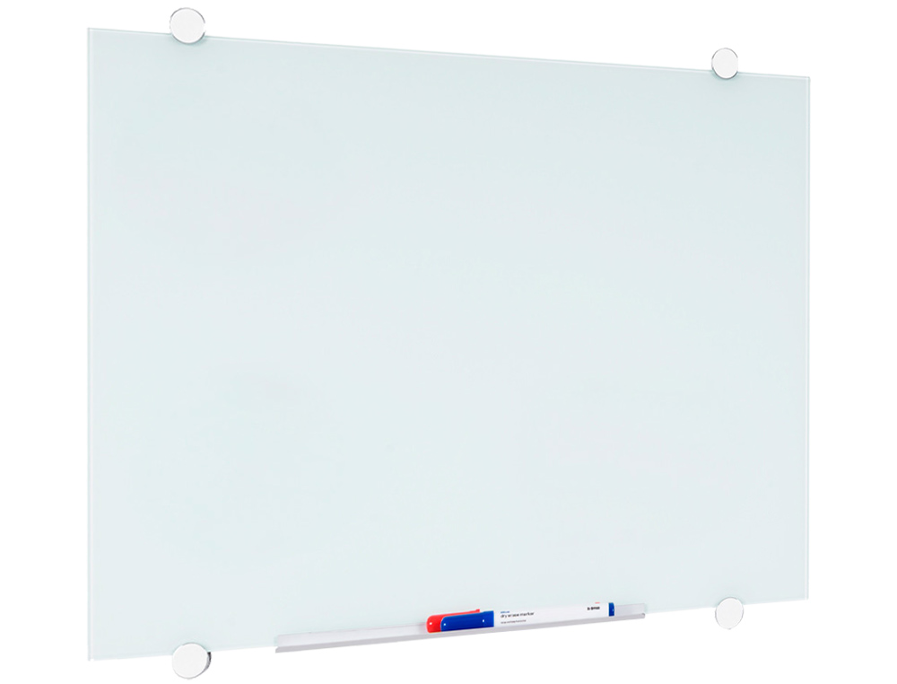 Quadro branco q-connect vidro magnetico moldura em aluminio 90x60 cm ( Imagem 3 de 6 ) - Preview