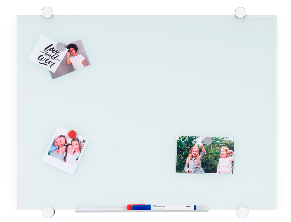 Quadro branco q-connect vidro magnetico moldura em aluminio 90x60 cm ( Imagem 5 de 6 ) - Preview