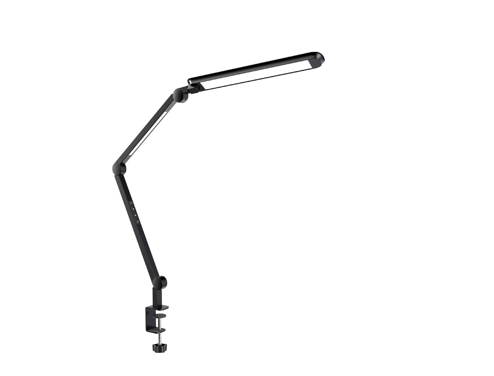 Lampara de escritorio cep alliance led con pinza y modulos giratorios color negro 180x115x950 mm ( Imagem 3 de 6 ) - Preview