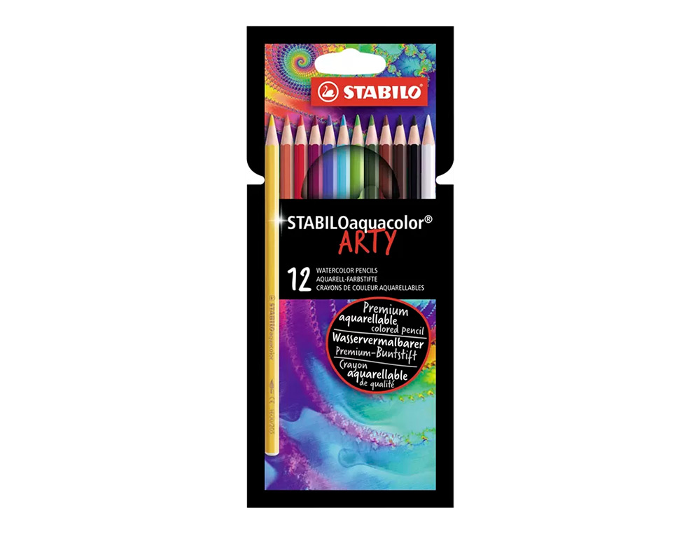 Lápis de Cor Stabilo Aquacolor Arty Line Aquareláveis - 12 cores ( Imagem 2 de 5 ) - Preview
