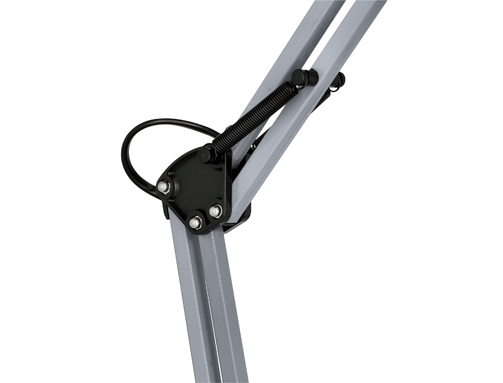Lampara de escritorio q-connect polaris metalica coninterruptor brazo doble 3 articulaciones color plateado ( Imagem 5 de 13 ) - Preview