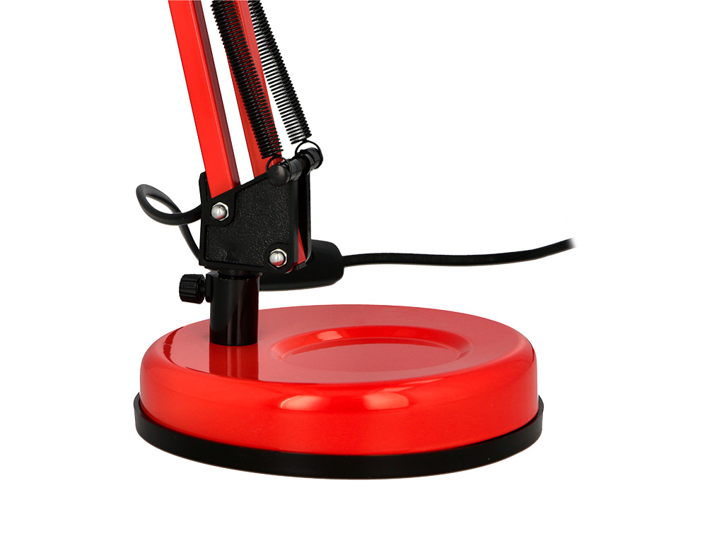 Lampara de escritorio q-connect polaris metalica coninterruptor brazo doble 3 articulaciones color rojo ( Imagem 4 de 13 ) - Preview