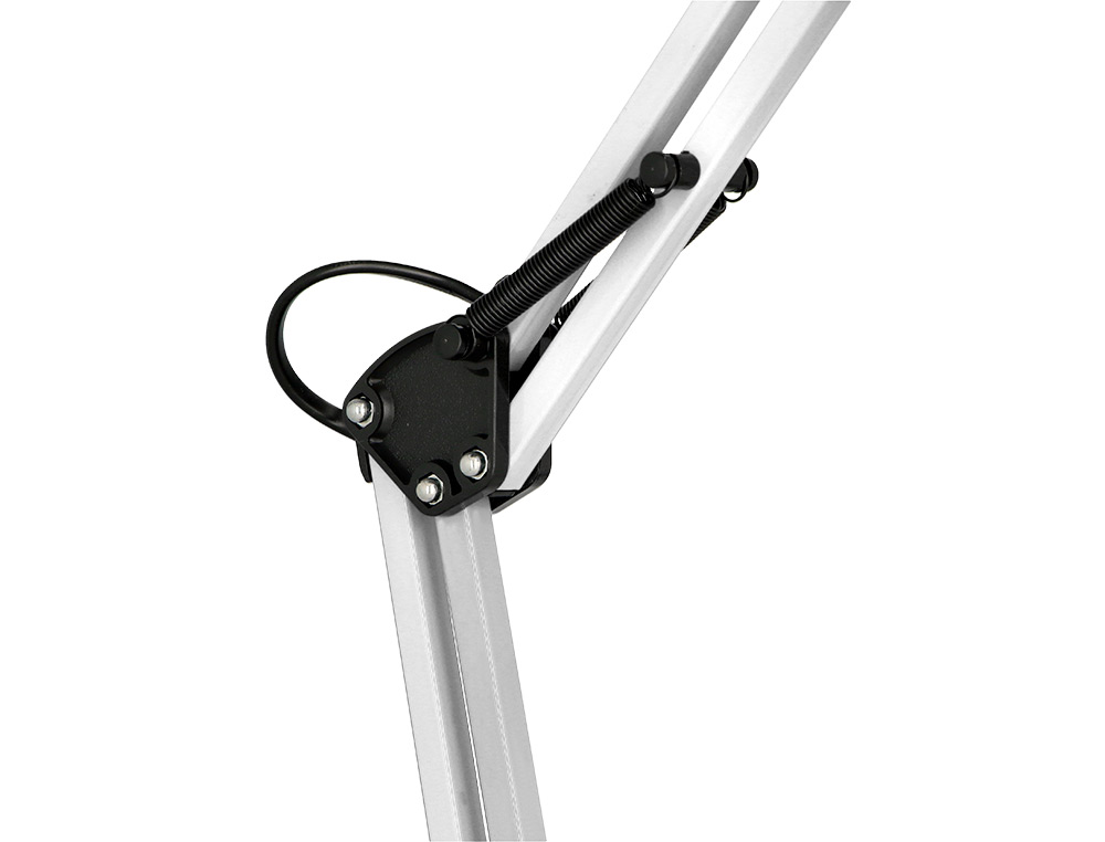 Lampara de escritorio q-connect polaris metalica coninterruptor brazo doble 3 articulaciones color blanco ( Imagem 5 de 13 ) - Preview