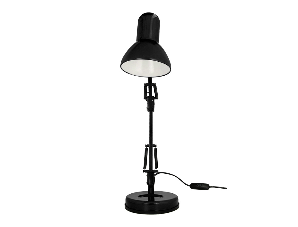 Lampara de escritorio q-connect polaris metalica coninterruptor brazo doble 3 articulaciones color negro ( Imagem 2 de 13 ) - Preview