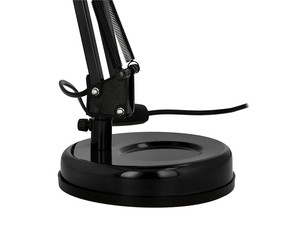 Lampara de escritorio q-connect polaris metalica coninterruptor brazo doble 3 articulaciones color negro ( Imagem 4 de 13 ) - Preview