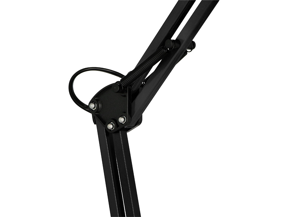 Lampara de escritorio q-connect polaris metalica coninterruptor brazo doble 3 articulaciones color negro ( Imagem 5 de 13 ) - Preview